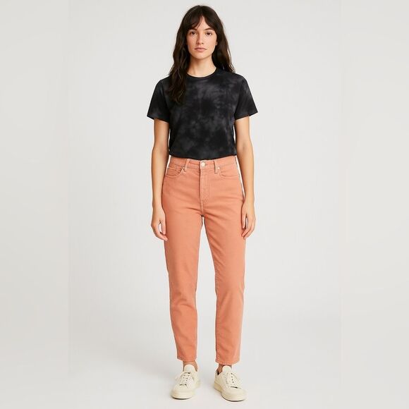 Urban Outfitters BDG Slim Straight Corduroy Pants Peach 32 Waist - Picture 1 of 8